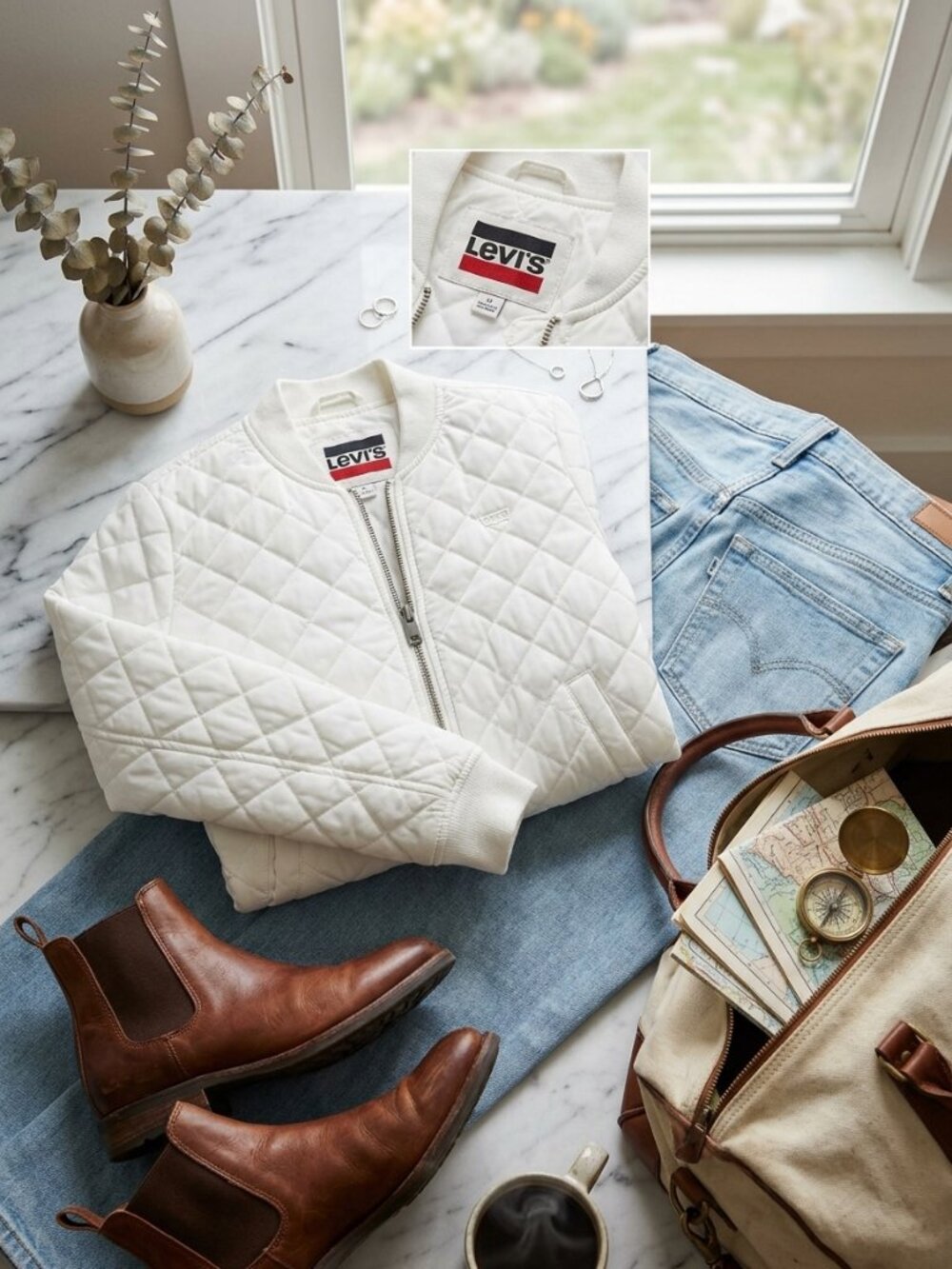 Women's Levi's Quilted Bomber Jacket- Size XS